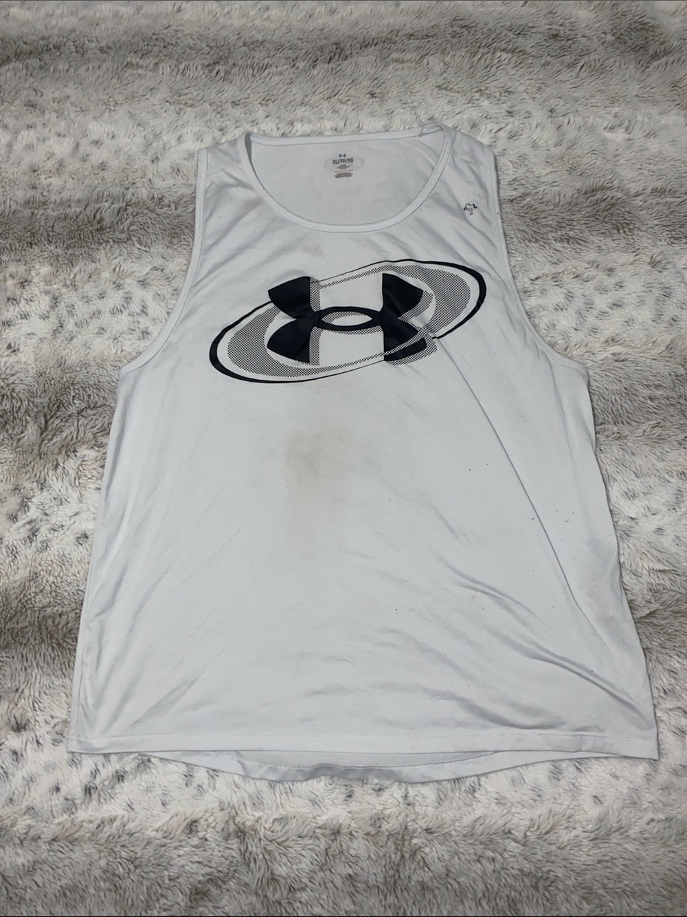 Under Armour White Men’s Logo Performance Tank Top